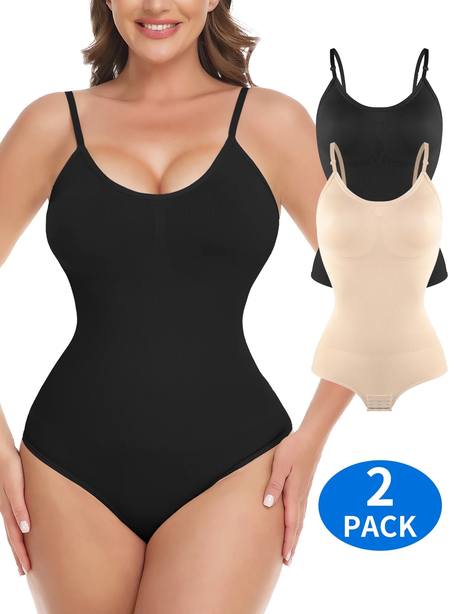 Shapewear Bodysuit for Women Tummy Control Body Shaper Seamless Sculpting Snatched High Waist Body Suit